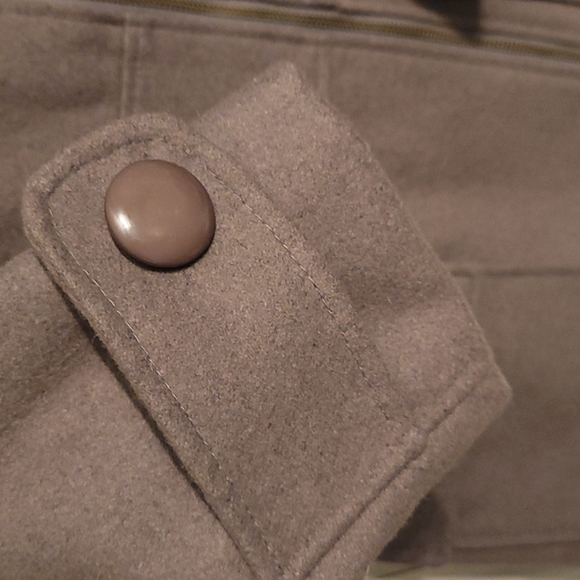 MODCLOTH WOOL BLEND STONE JACKET, SZ LARGE - Picture 3 of 16